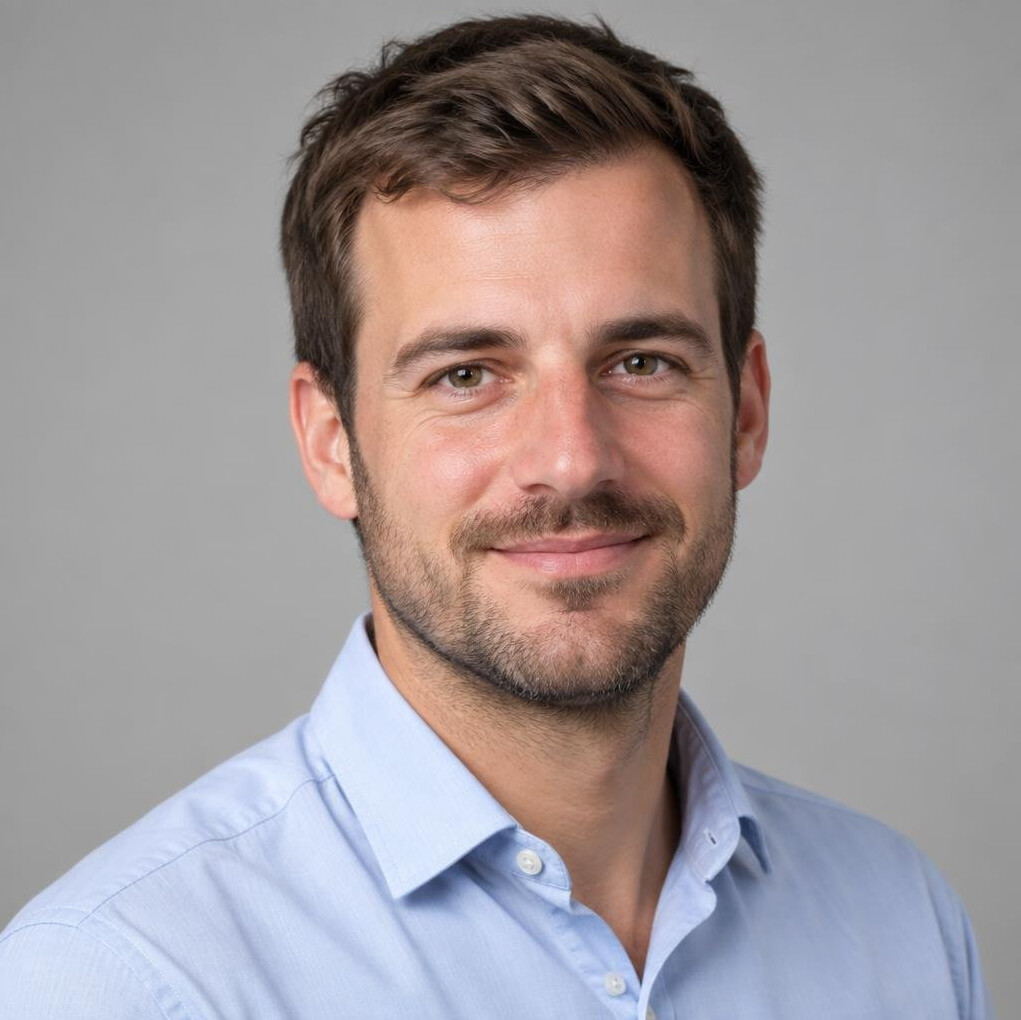 Portrait of a man with short hair in a shirt